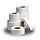 Zebra Z-Perform 1000T, Etikettenrolle, Normalpapier, 70x30mm, 25,4mm