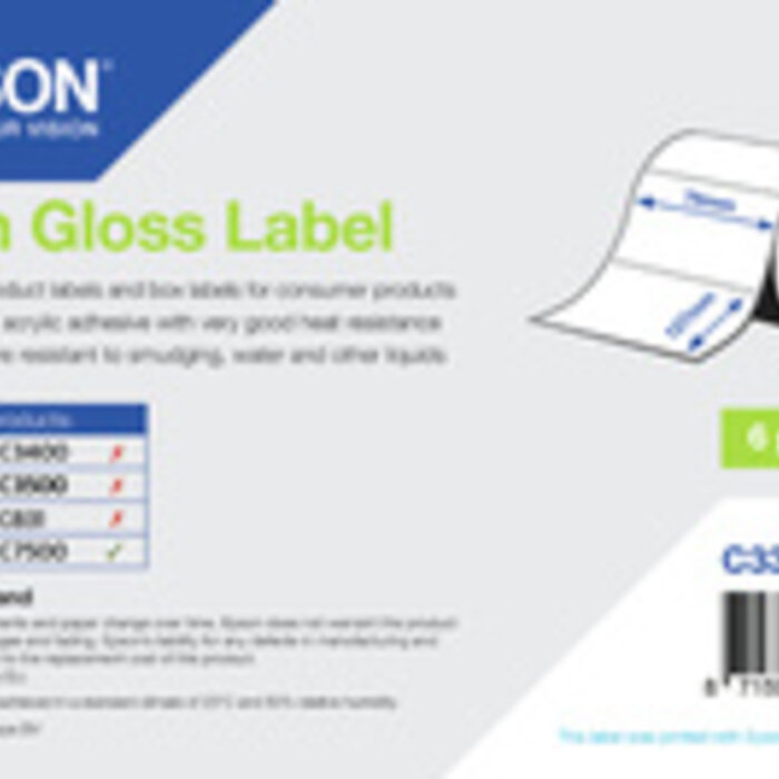 EPSON Epson label roll, normal paper, 76x127mm | C33S045721