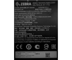 Zebra Batería de repuesto cebra | BTRY-ET4X-8IN1-01