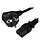 Zebra power cord, C19, EU, length: 2 m