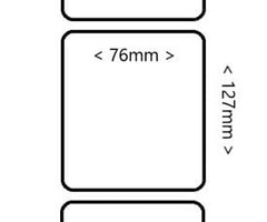 OZ293876127 Rotolo etichette, materiale sintetico, 76x127mm