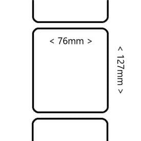 label roll, synthetic, 76x127mm, synthetic (polypropylene)