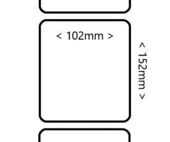 OZ2938102152 Rotolo etichette, materiale sintetico, 102x152mm