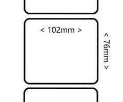 OZ293810276 Rotolo etichette, materiale sintetico, 102x76mm