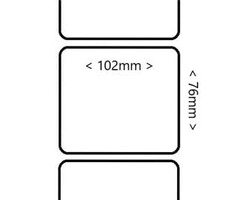 label roll, synthetic, 102x76mm