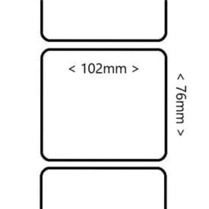 OZ293810276 Etikettenrolle, Kunststoff, 102x76mm, Kunststoff (Polypropylen)