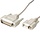RS-232 Printer Cable, white, Serial RS-232 cable for connection of RS-232 printers
