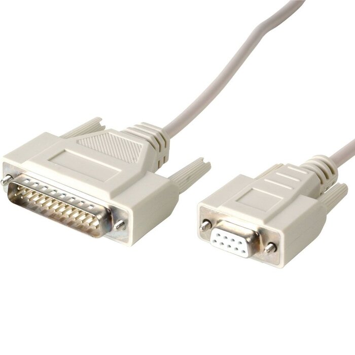 DK234WE30 RS-232 printer cable white, 9m
