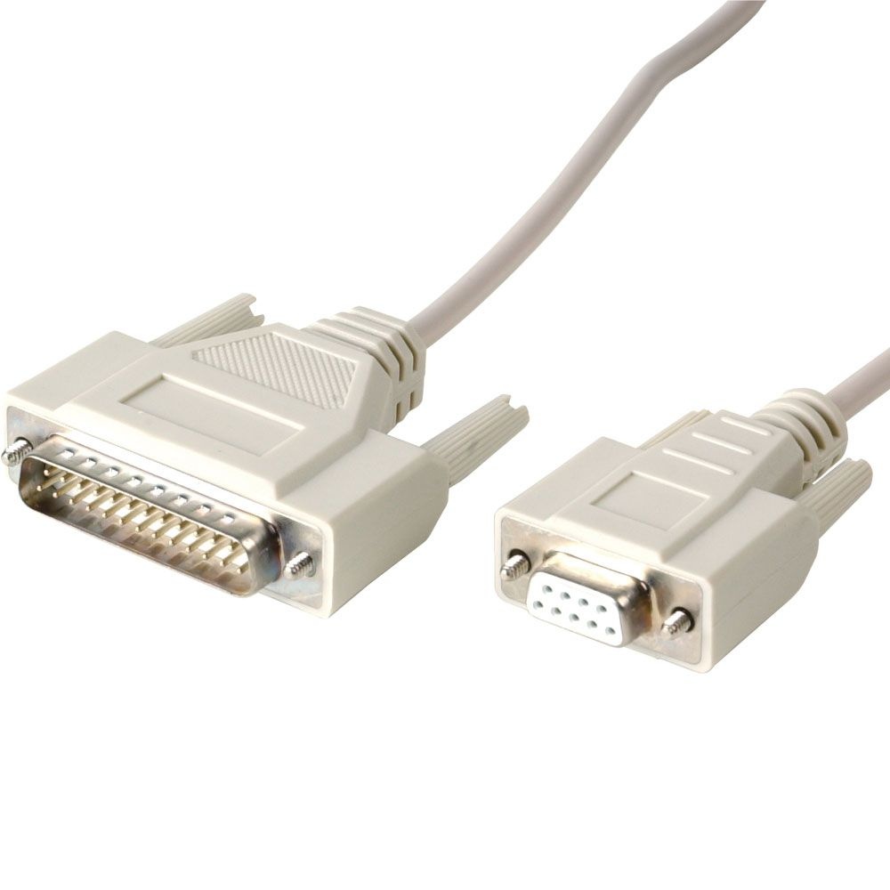 DK234WE30 RS-232 printer cable white, 9m