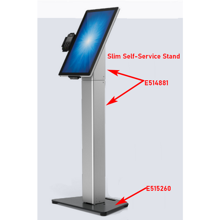 ELO Expositor de autoservicio Elo Slim, de suelo, Este soporte se puede pedir por separado y pesa 12