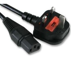 Zebra 46637 Zebra power cord, C13, UK