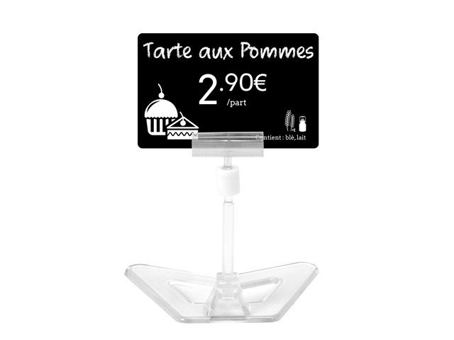 EVOLIS Evolis price ticket stand, 8 cm, cristal
