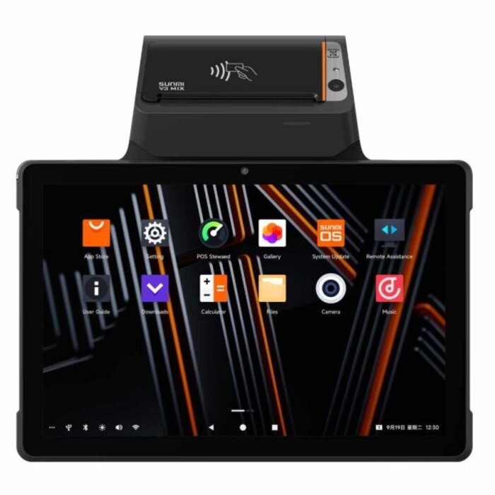 SUNMI SUNMI V3 Mix, 25,7 cm (10,1''), GPS, Scanner (2D), BT (BLE), WLAN, 4G, Android, nero, 4 GB RAM / 32GB Flash
