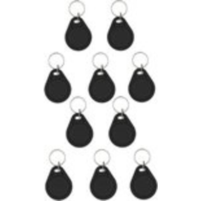 10 llaveros Mifare Classic 1K negros - Etiquetas RFID - RFID
