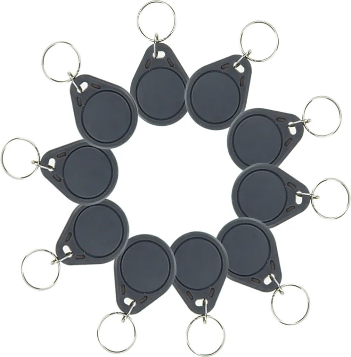 10 llaveros Mifare Classic 1K grises - Etiquetas RFID - RFID