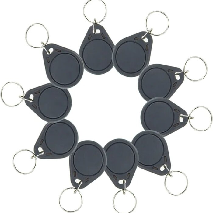 10 stuks Mifare classic 1K sleutelhangers Grijs- RFID Tags - RFID