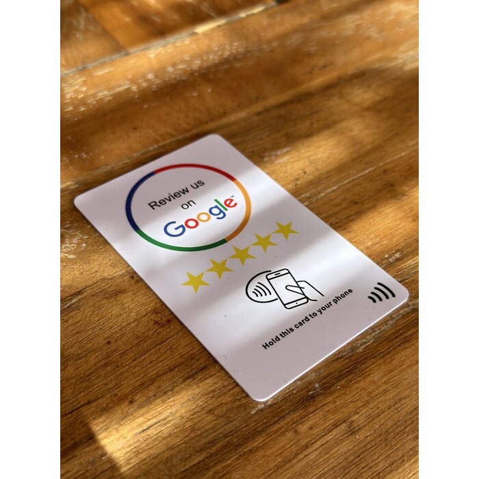 Tarjeta de reseñas de Google NFC - NFC - Tarjeta de reseñas con toque en el teléfono - Mejora tus reseñas