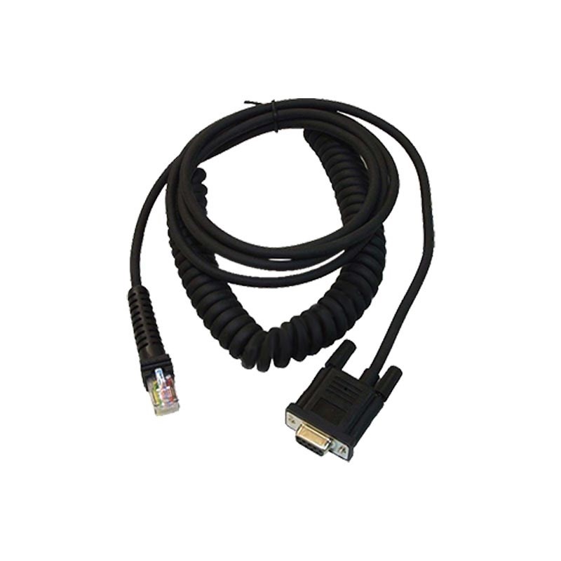 DATALOGIC Datalogic connection cable, RS232, 9 PIN, Connection cable, RS232 (9 PIN, female), coiled, length: 2.4 m
