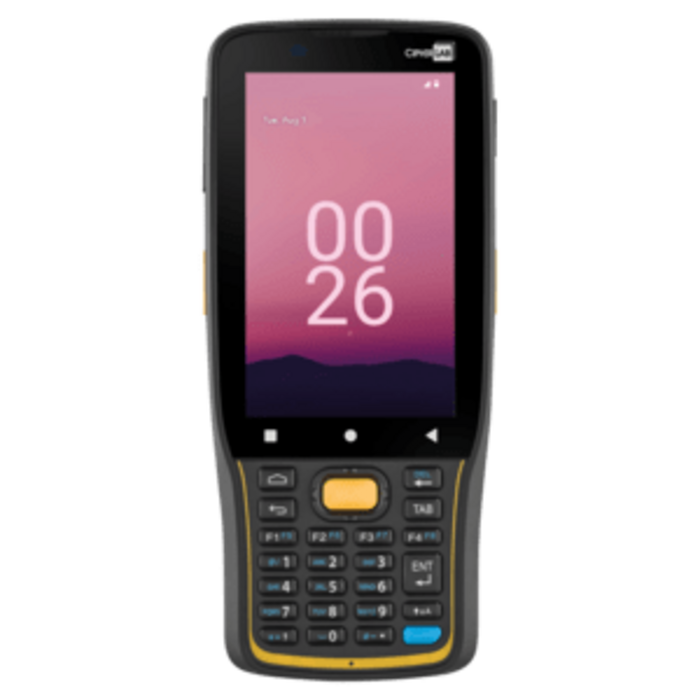 CipherLab RK26-Serie, 2D, SE4100, 10,5 cm (4''), Func. Num., USB-C, BT, Wi-Fi, 4G, NFC, Android, GMS | AK26EG4DNNG41