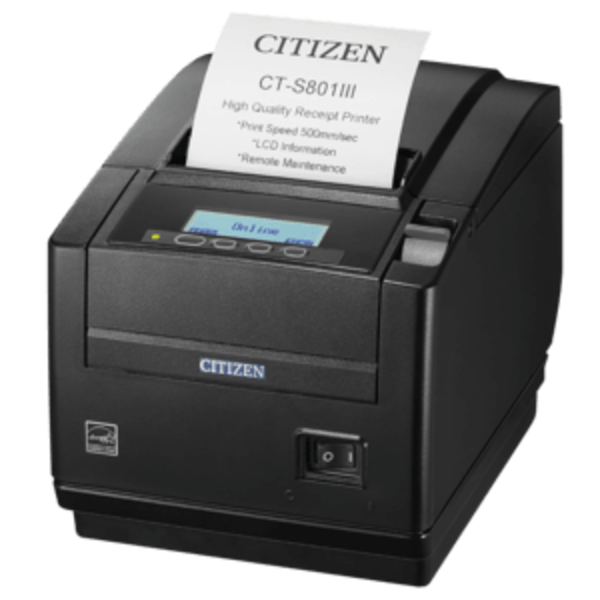CITIZEN Citizen CT-S801III, 8 dots/mm (203 dpi), cutter, USB, zwart | CTS801IIIS3NEBPXX
