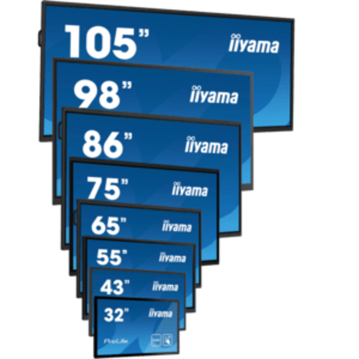 IIYAMA iiyama ProLite IDS, 217.4 cm (85.6''), infrared, 4K, USB, USB-C, RS232, Ethernet, Wi-Fi, Android, kit (USB), black | TE8614MIS-B1AG