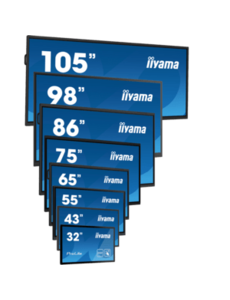 IIYAMA iiyama ProLite IDS, 24/7, 138.6cm (54.6''), 4K, USB, RS232, Ethernet, Android, kabel (RS232), zwart | LH5575UHS-B1AG
