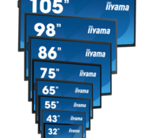 IIYAMA iiyama ProLite IDS, 24/7, 217,4 cm (85,6''), PureTouch-IR, 4K, USB, USB-C, RS232, Ethernet, Wi-Fi, kit (USB), noir | TE8612MIS-B3AG