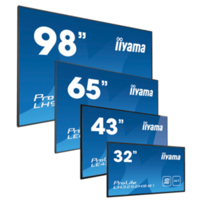 IIYAMA LFDs iiyama ProLite, 24/7, 4K, USB, RS232, Ethernet, Wi-Fi, Android, RS232, negro | LH4375UHS-B1AG