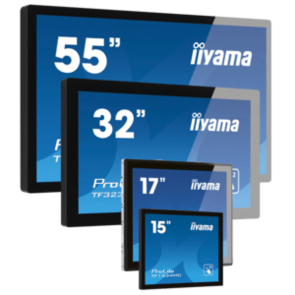 IIYAMA iiyama ProLite open-frame LCDs, 54.6cm (21.5''), Projected Capacitive, 10 TP, Full HD, USB, kabel (USB), zwart | TF2238MSC-B1