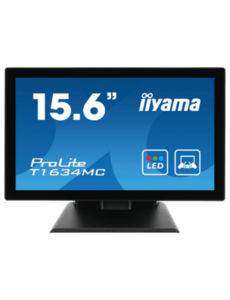 IIYAMA iiyama ProLite T16XX, 39.6 cm (15.6''), Projected Capacitive, 10 TP, Full HD, USB, kabel (USB), zwart | T1633MSC-B1