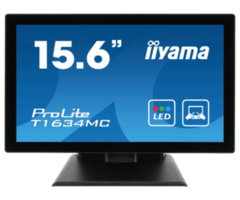 IIYAMA iiyama ProLite T16XX, 39,6 cm (15,6''), capacitif projeté, 10 TP, Full HD, USB, kit (USB), noir | T1633MSC-B1