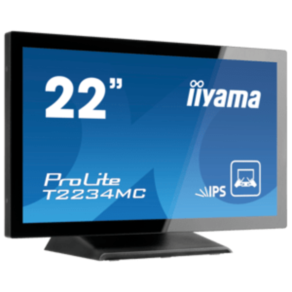 IIYAMA iiyama ProLite T22XX, 54.6cm (21.5''), Full HD, USB, kabel (USB), zwart | T2252MSC-B2