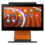 SUNMI SUNMI D2s LITE, Mono Screen, 39.6 cm (15.6''), Full HD, USB, BT, Ethernet, WLAN, Android, zwart, oranje | P03064034