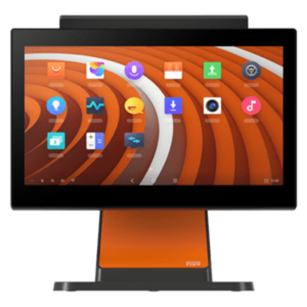 SUNMI SUNMI D2s LITE, Mono Screen, 39.6 cm (15.6''), Full HD, USB, BT, Ethernet, WLAN, Android, zwart, oranje | P03064034