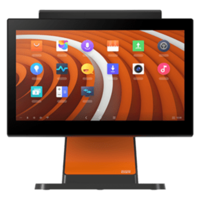 SUNMI SUNMI D2s LITE, Mono Screen, 39.6 cm (15,6''), Full HD, USB, BT, Ethernet, Wi-Fi, Android, black, orange | P03064034