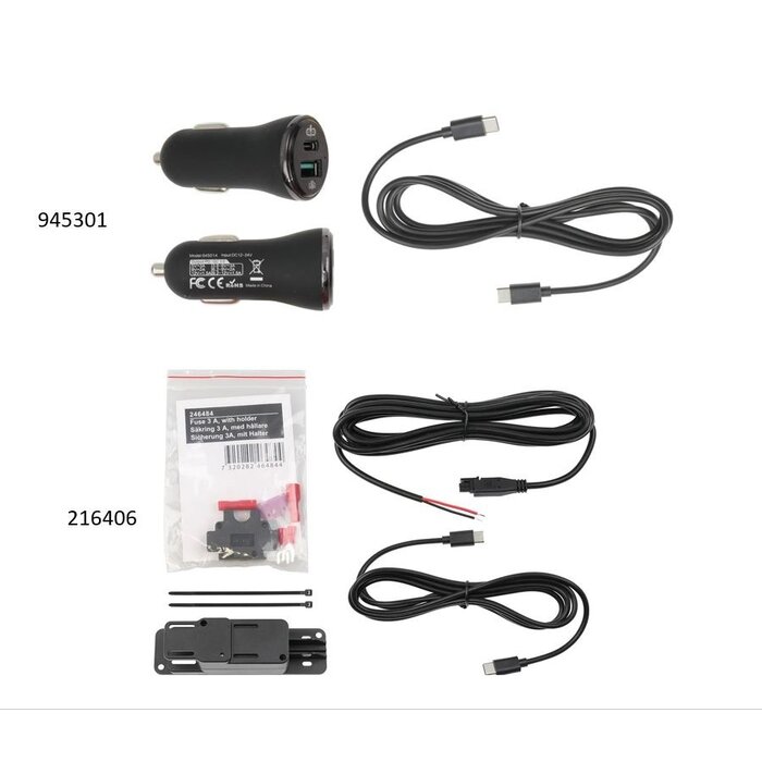 BRODIT Fuente de alimentación cableada Brodit, 2 pines