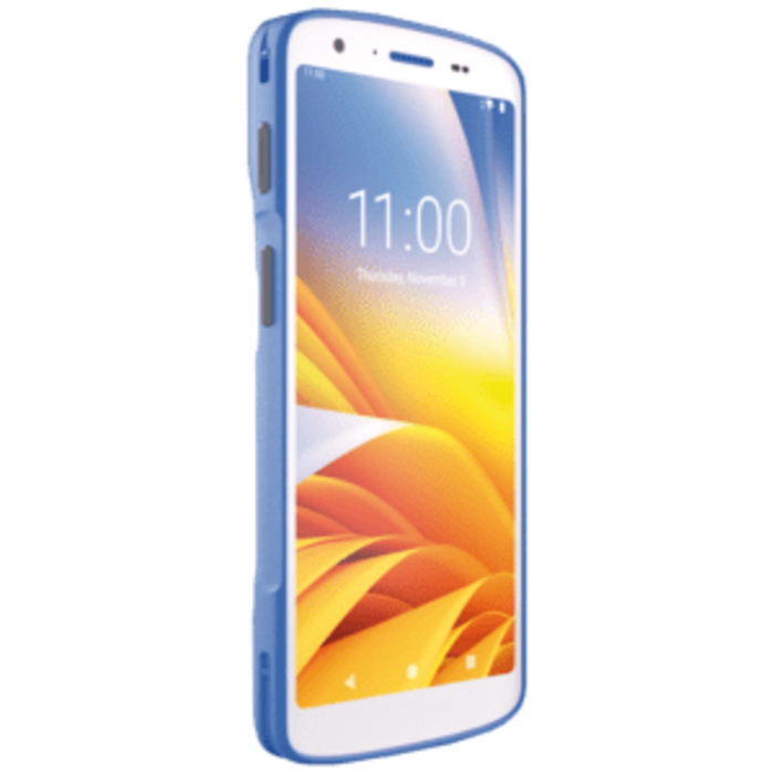 Zebra HC50 con gusto Notfall, 2D, hot-swap, PTT, USB-C, BT, Wi-Fi, NFC, Android, GMS, bianco, blu | WLMT0-H50D8BBK1-A6