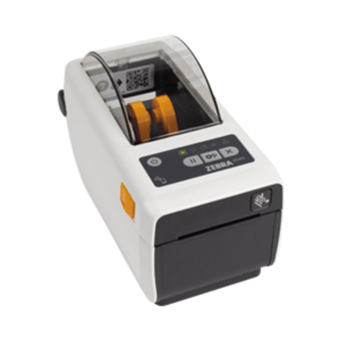 Zebra Zebra ZD411-HC, 12 dots/mm (300 dpi), RTC, USB, USB Host, BT, WLAN, EPLII, ZPLII, kabel (USB), wit | ZD4AH23-D0EW02EZ