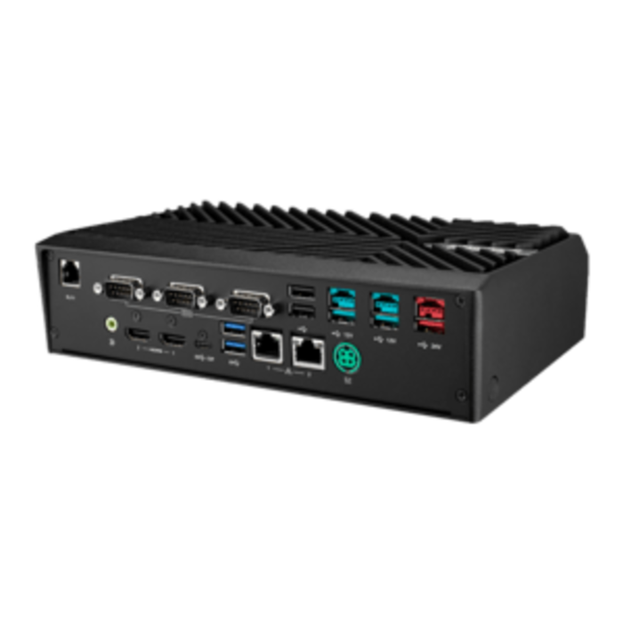 ADVANTECH UBX-210K, USB, USB-C, RS232, BT, Ethernet, Wi-Fi, Intel Core i3, 10 IoT Enterprise, schwarz, rot | UBX-210K-BEU01