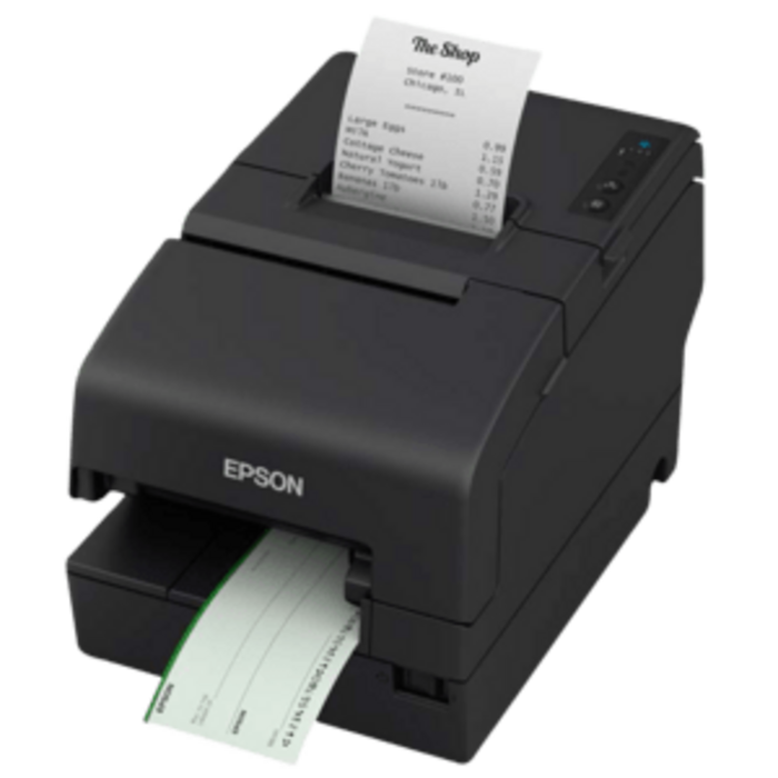 EPSON Epson TM-H6000VI, cutter, MICR, USB, poweredUSB, Ethernet, OPOS, ePOS, zwart | C31CL25116P1
