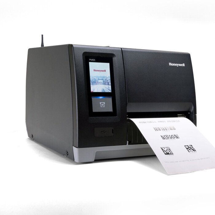 Honeywell Honeywell PM65, 8 puntos/mm (203 ppp), rebobinado, LTS, pantalla, RTC, USB, RS232, Bluetooth, Ethernet, WLAN | PM65A12000030200