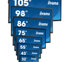 IIYAMA iiyama ProLite IDS, 24/7, 4K, USB, RS232, Ethernet, Wi-Fi, Android, kit (RS232), black | LH8665UHSB-B1