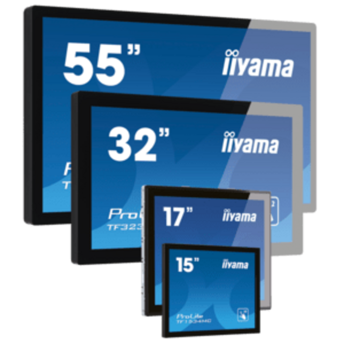 IIYAMA iiyama ProLite OTF2216MC-B1, 55.9 cm (22''), Projected Capacitive, 10 TP, Full HD, Ethernet, kabel (USB), zwart | OTF2216MC-B1