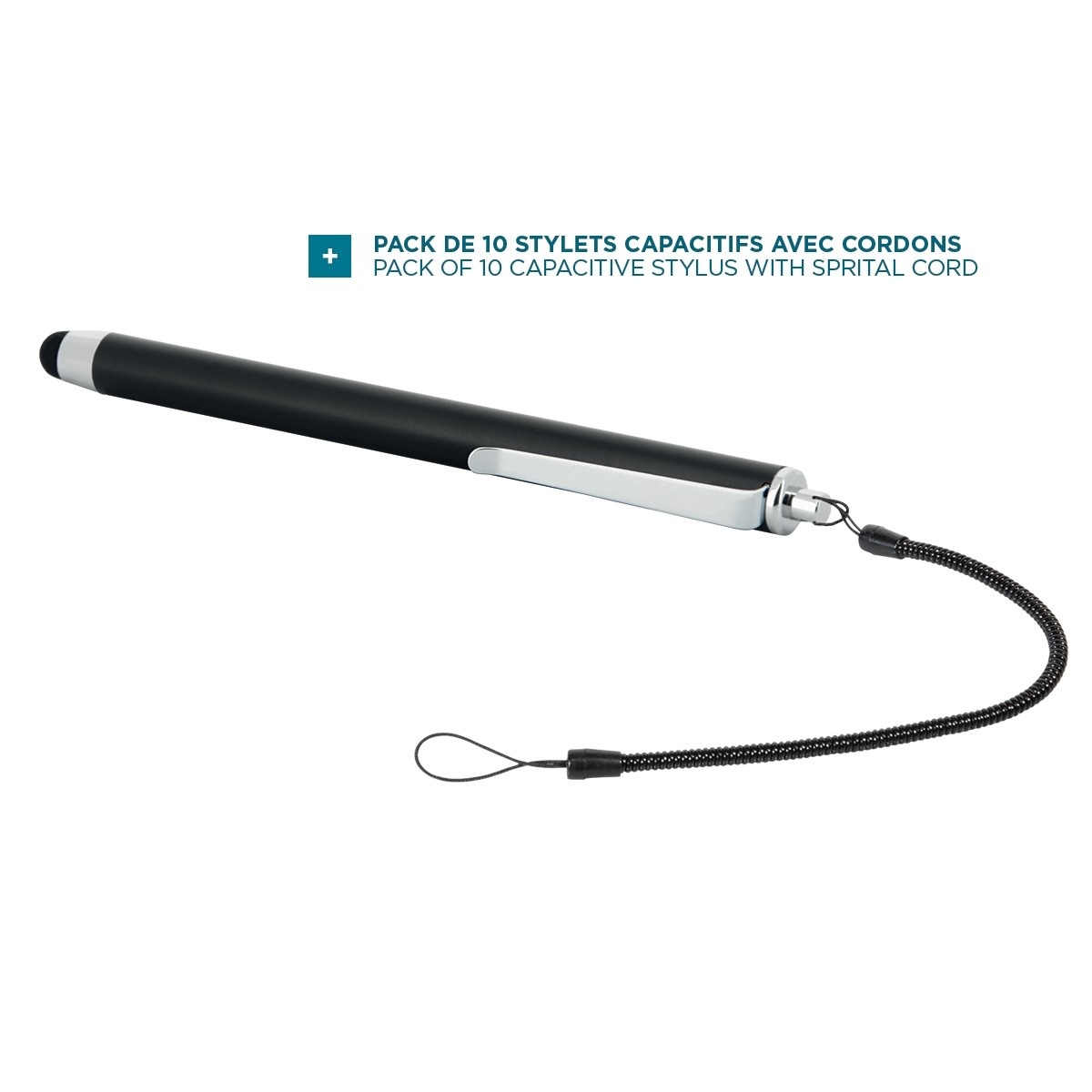 MOBILIS Mobilis Stylus, Pack of 10 Capacitive Stylus Matte Black