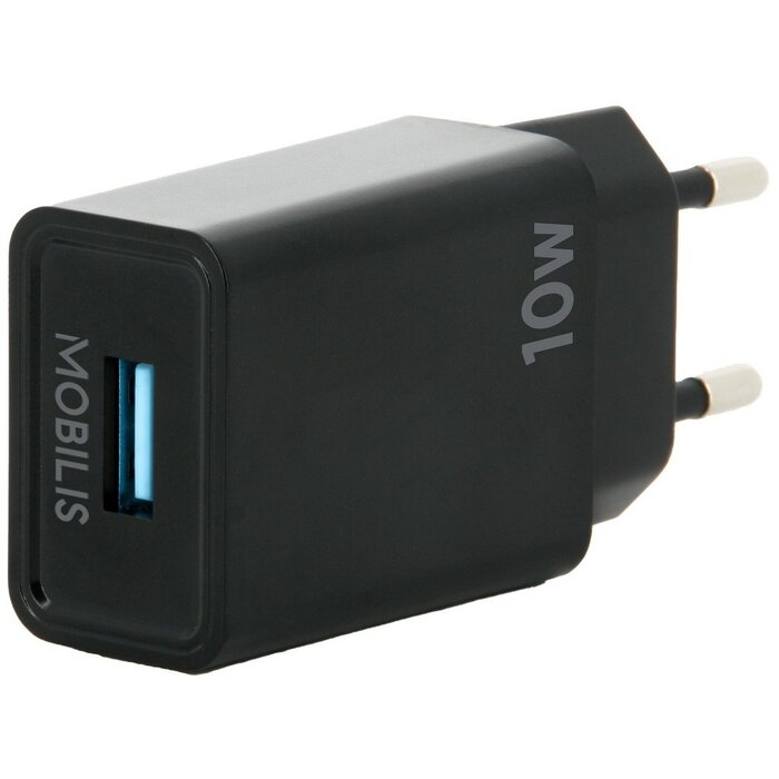 MOBILIS Cargador rápido de pared Mobilis, UE, 1x USB-A, Cargador de pared rápido