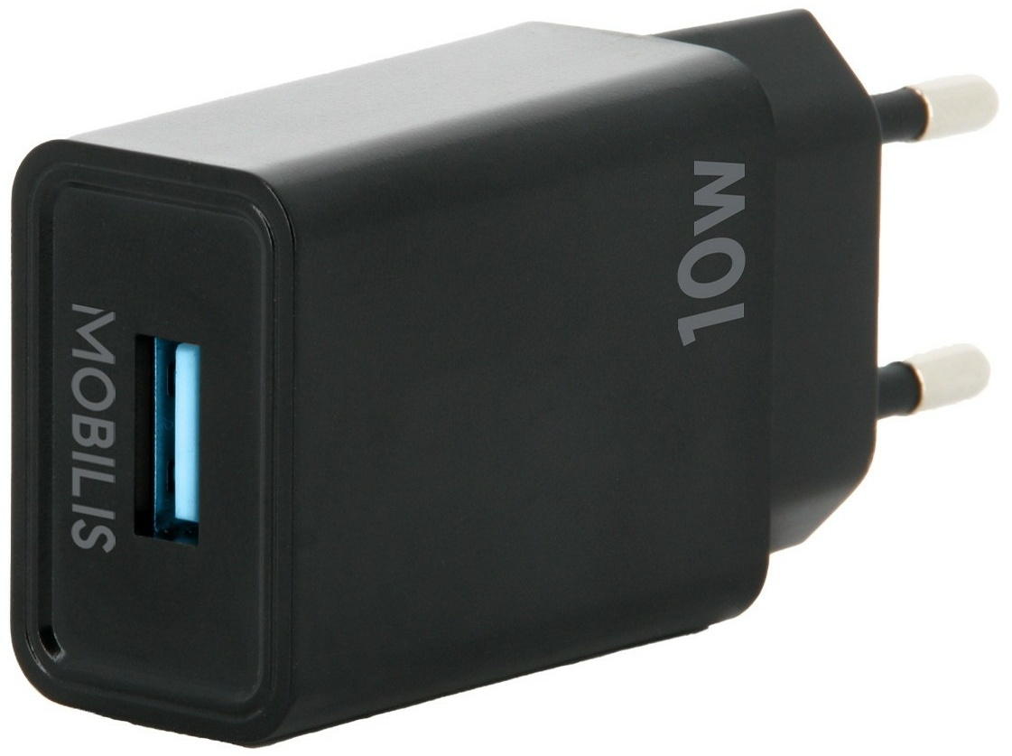 MOBILIS Cargador rápido de pared Mobilis, UE, 1x USB-A, Cargador de pared rápido