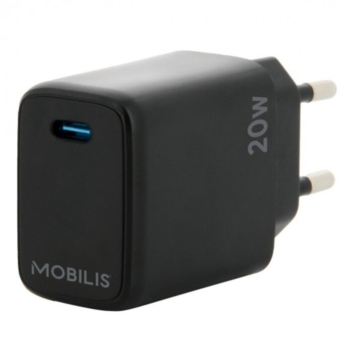 MOBILIS Cargador rápido de pared Mobilis, UE, 1x USB-C, Cargador de pared rápido 1361, UE, 1 USB-C, 20 W