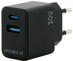 MOBILIS Mobilis Fast Wall Charger, EU, 1x USB-C, Fast Wall Charger, EU, 1x USB-C, 1x USB-A, 45W