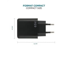 MOBILIS Caricatore rapido da muro Mobilis, UE, 2x USB-C