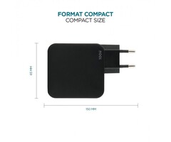 MOBILIS Caricatore rapido da muro Mobilis, UE, Cavo USB-C da 2 m